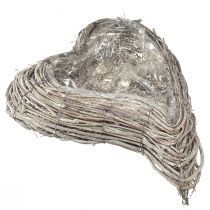 Artikel Pflanzschale Rattan Geschwungen Natur Weiß 30x35cm