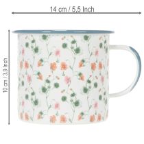 Artikel Pflanztasse Emaille Deko Tasse Blumenmotive Ø11cm
