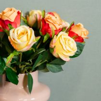 Artikel Rosenstrauß Blumenarrangement für elegante Dekoration im Wohnbereich 44cm 6St