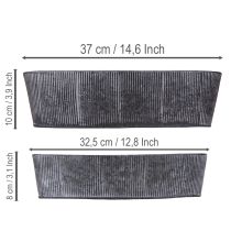 Artikel Schale Oval Metall Schwarz Grau Vintage 32,5/37cm Set 2St