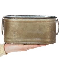Artikel Set Übertopf Metall Wanne Vintage Retro L22,5cm/27cm/31cm