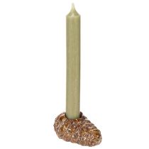 Artikel Stabkerzenhalter Tannenzapfen Design Kerzenhalter 8cm 3St