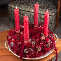 Artikel Deko-Kranz Trockenblumen Bordeaux Lepidium Wanddeko Elegant Natürlich Ø33cm