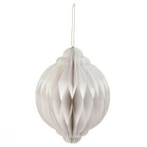 Artikel Wabenkugel Weihnachtskugel Papier Weiß FSC Ø15cm H20cm
