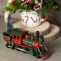 Artikel Weihnachtszug mit Tanne Lokomotive Weihnachten Grün 20cm