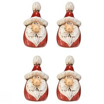 Artikel Niedliche Keramik Weihnachtsmann Figur, Rot-Weiß, 10cm – Perfekte Weihnachtsdeko – 4 St