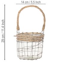 Artikel Windlicht zum Hängen Glas Metall Weide Ø14,5cm 2St
