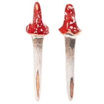 Artikel Zwerg zum Stecken Figur mit langem Bart und Pilzhut Deko 17cm 2St