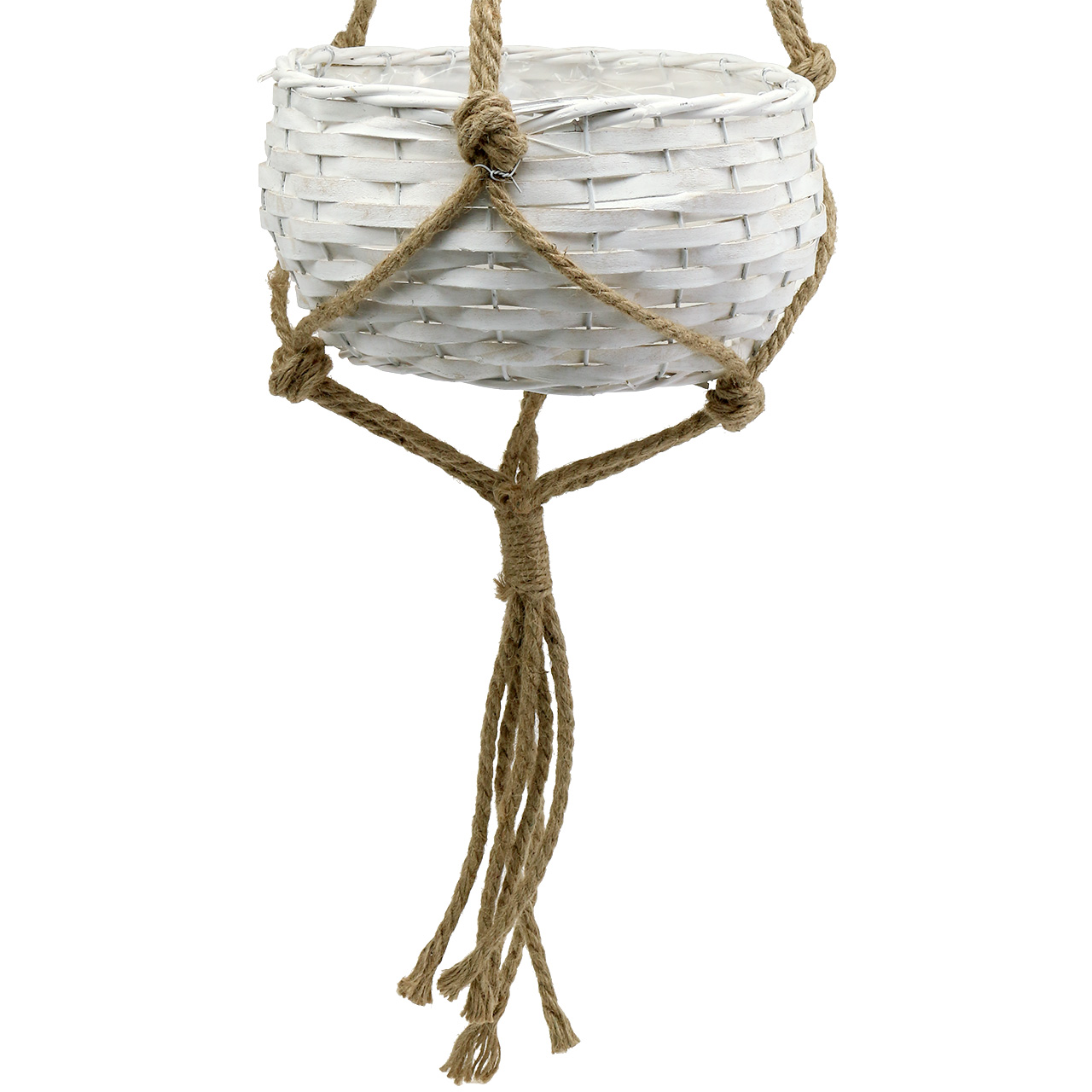 blumenampel kunststoff weiss