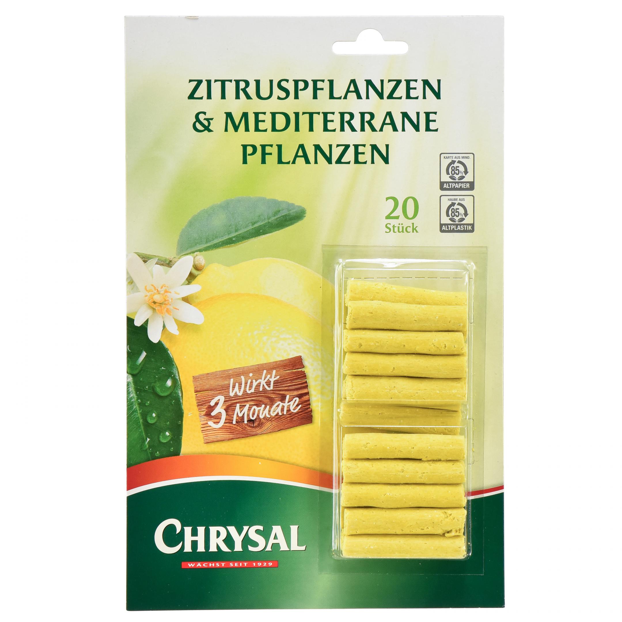 Floristik24 Chrysal Düngestäbchen Zitruspflanzen & Mediterrane Pflanzen 20St