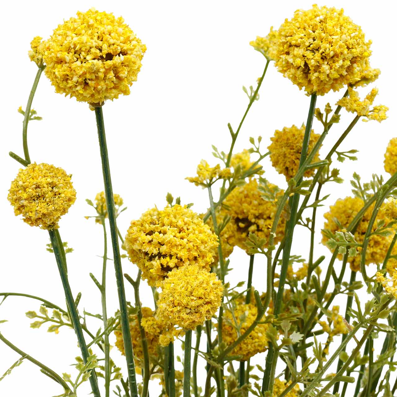 Künstliche Craspedia im Bund Gelb Trommelstöckchen 3St-11904 preiswert