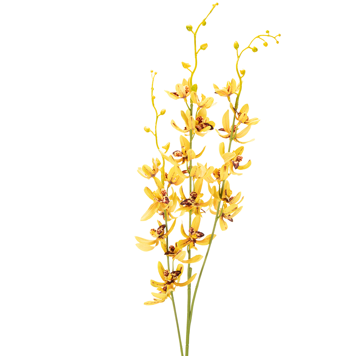 Floristik24 Künstliche Seidenblume Cymbidium Orchidee Gelb 95cm für Dekoration