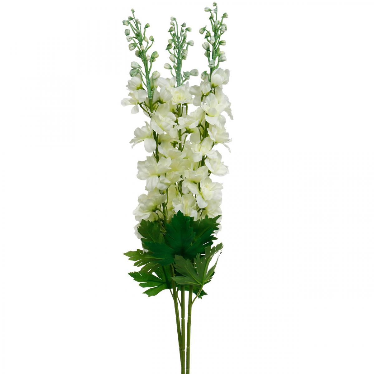 Floristik24.de Delphinium Weiß Künstlicher Rittersporn Seidenblumen  Kunstblumen 3St-63250