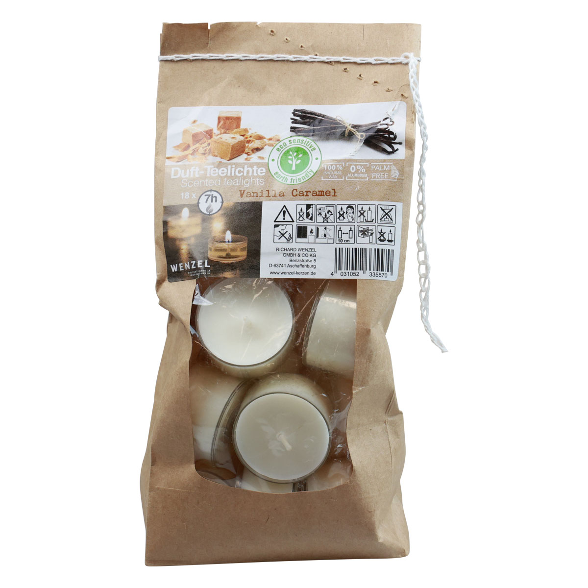 Duftkerzen Vanille Caramel Teelichter 18 St 7 Stunden