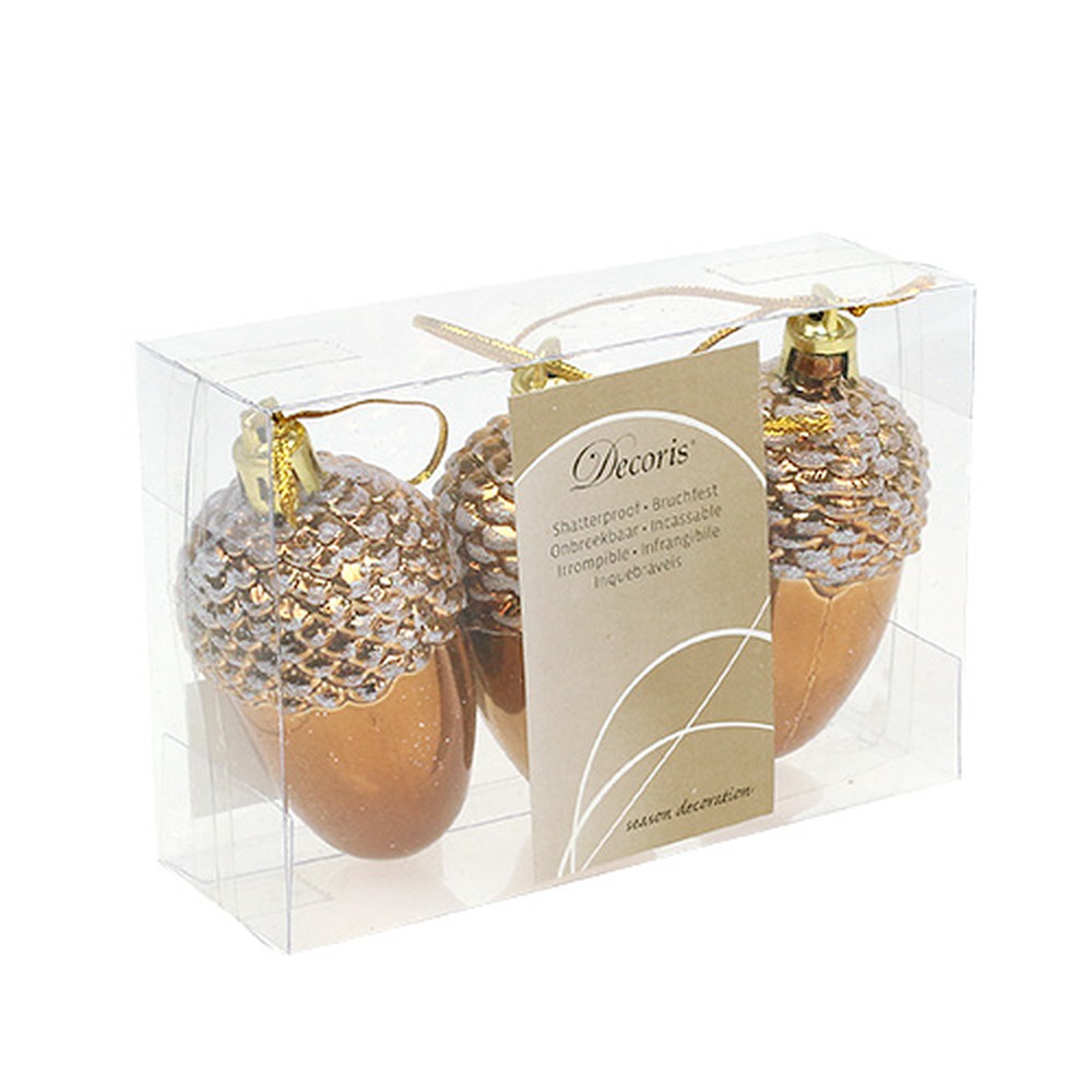 Eichel zum Hängen Braun 7,5cm 3St-027354 preiswert online kaufen