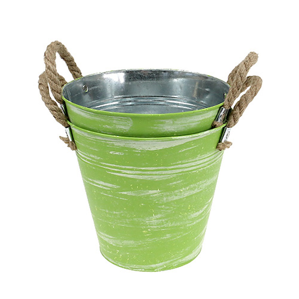 Eimer mit Seilgriffen Grün Ø22cm H20cm 2St preiswert online kaufen