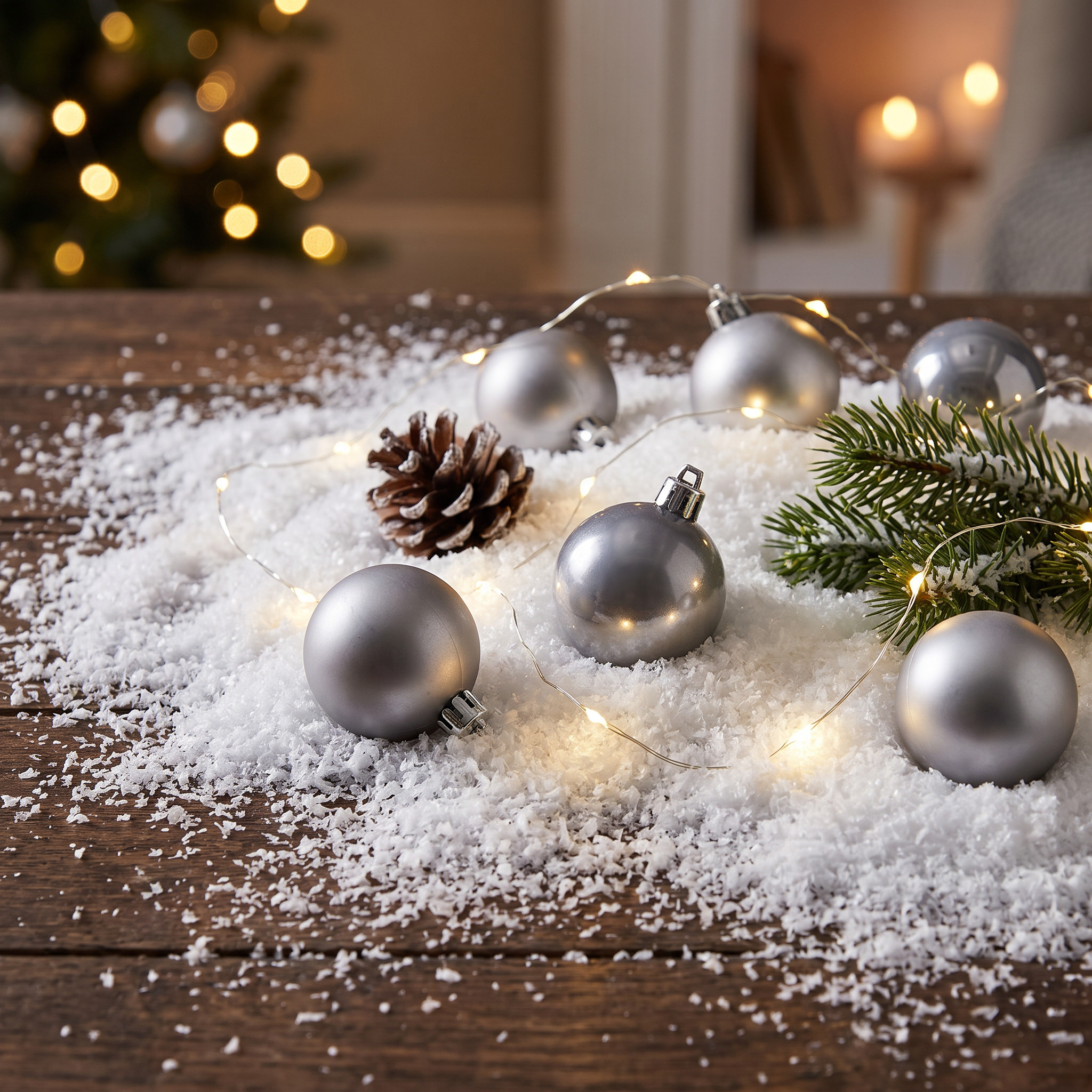 Kunstschnee weiß weich 40g Deko Schnee