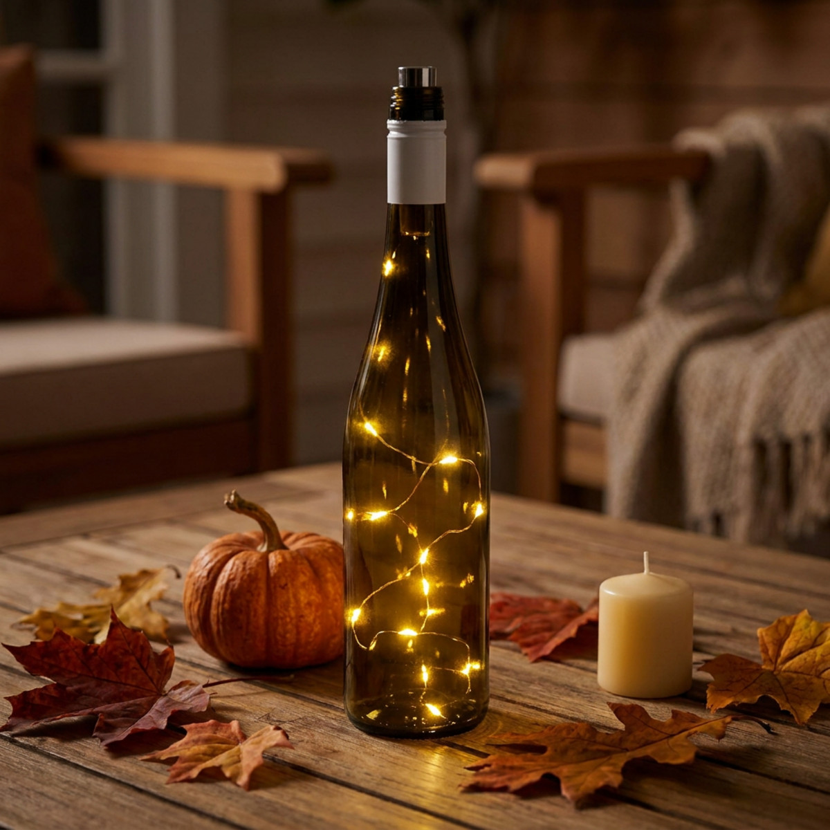 LED Flaschenlicht Warmweiß 73cm 15L stimmungsvolle Deko