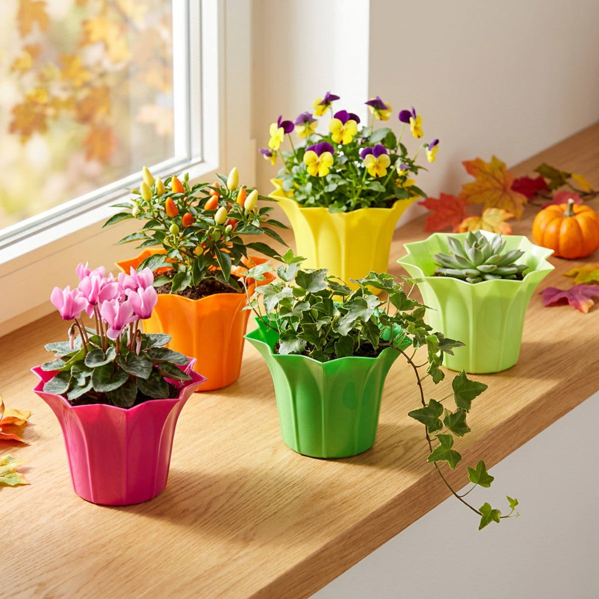 Übertopf Plastik Ø9cm bunt 10 St Set