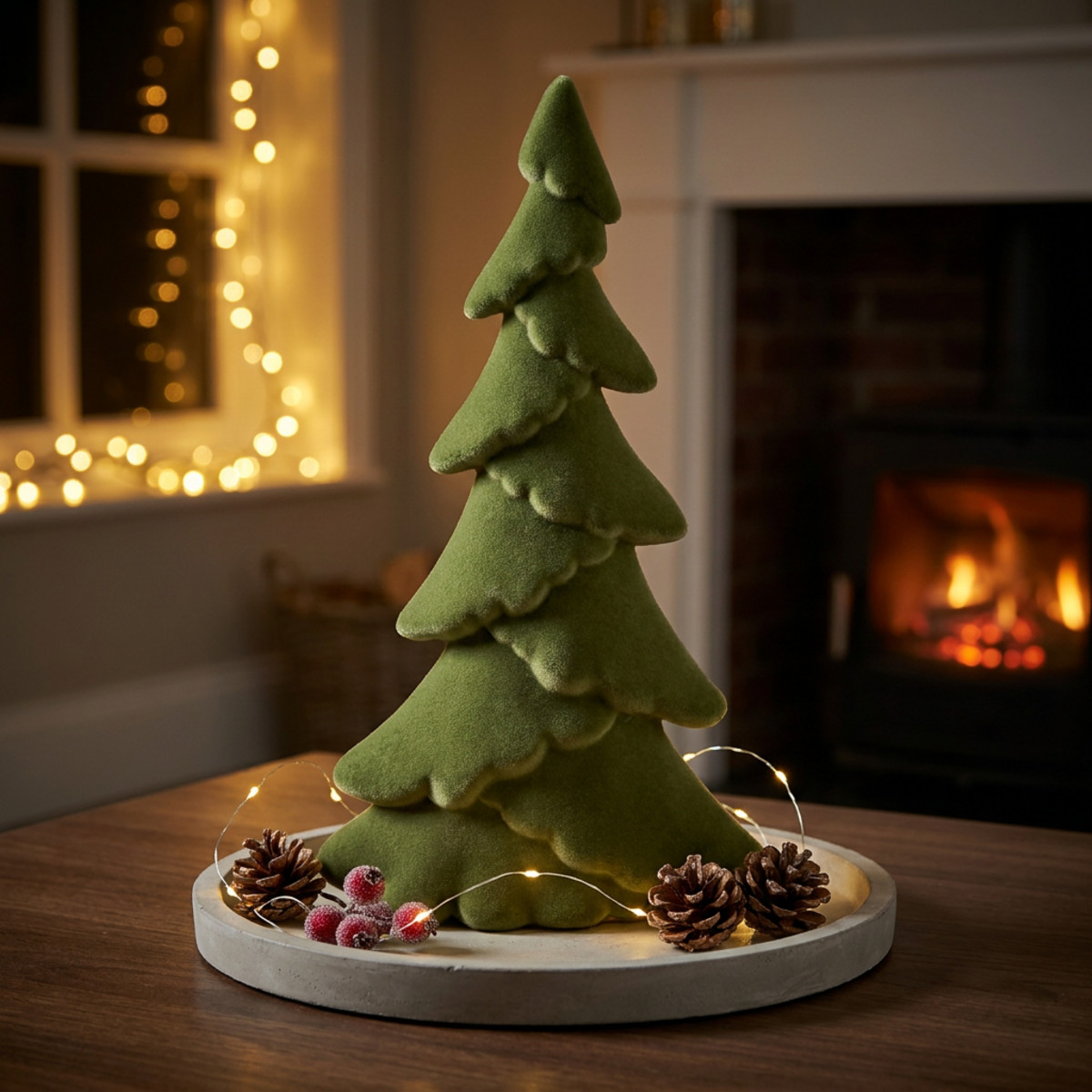 Künstlicher Weihnachtsbaum 45cm grün beflockt