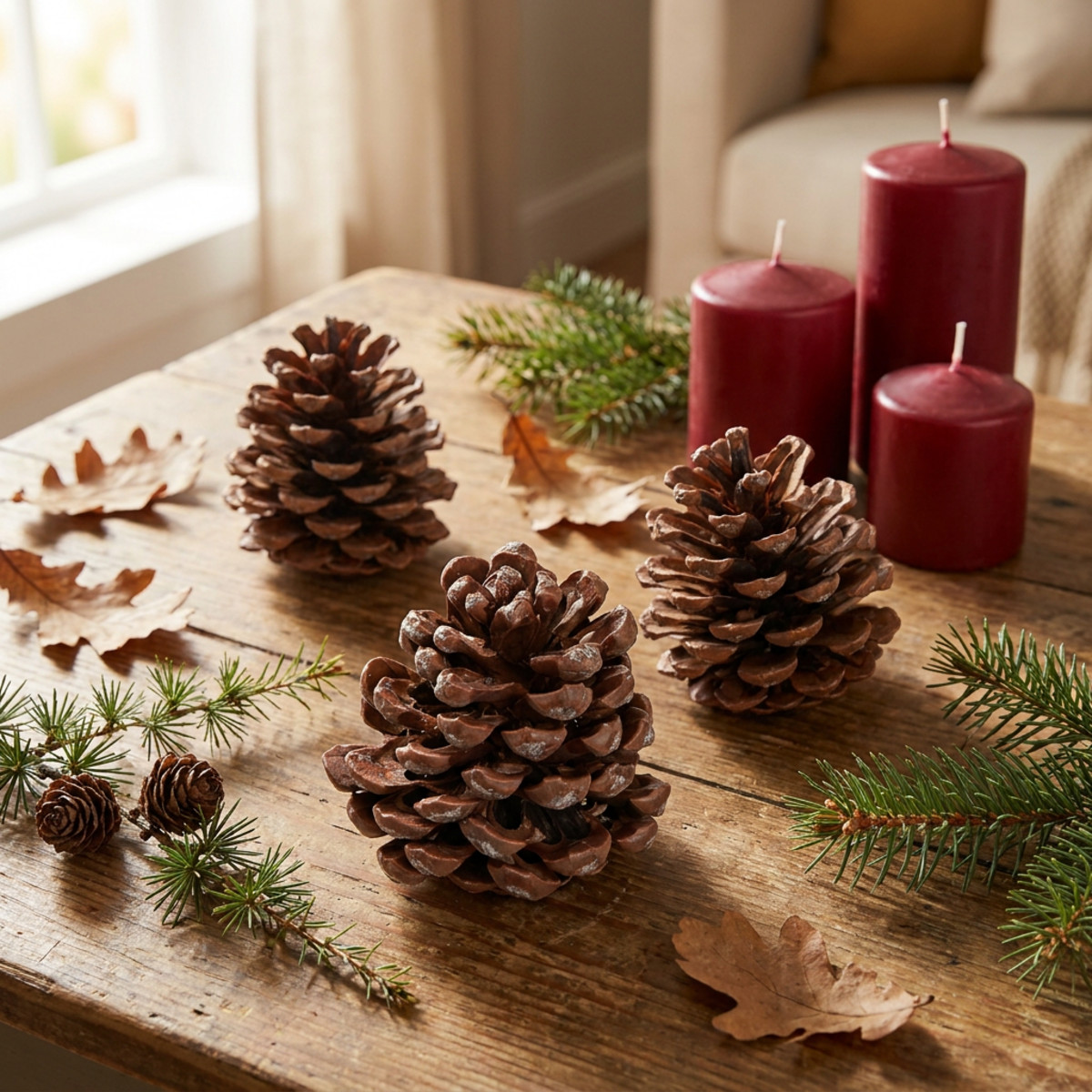 Pinienzapfen Natur 8-9cm 3 St Deko Zapfen