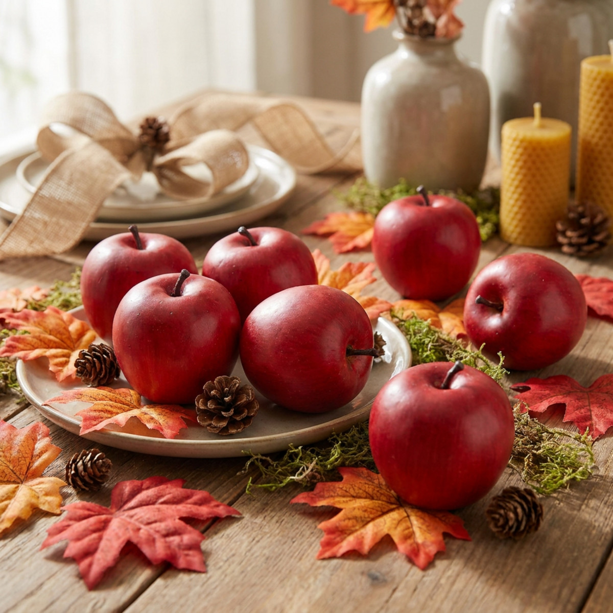 Deko-Apfel Rot 6,5cm 12 Stück langlebig realistisch