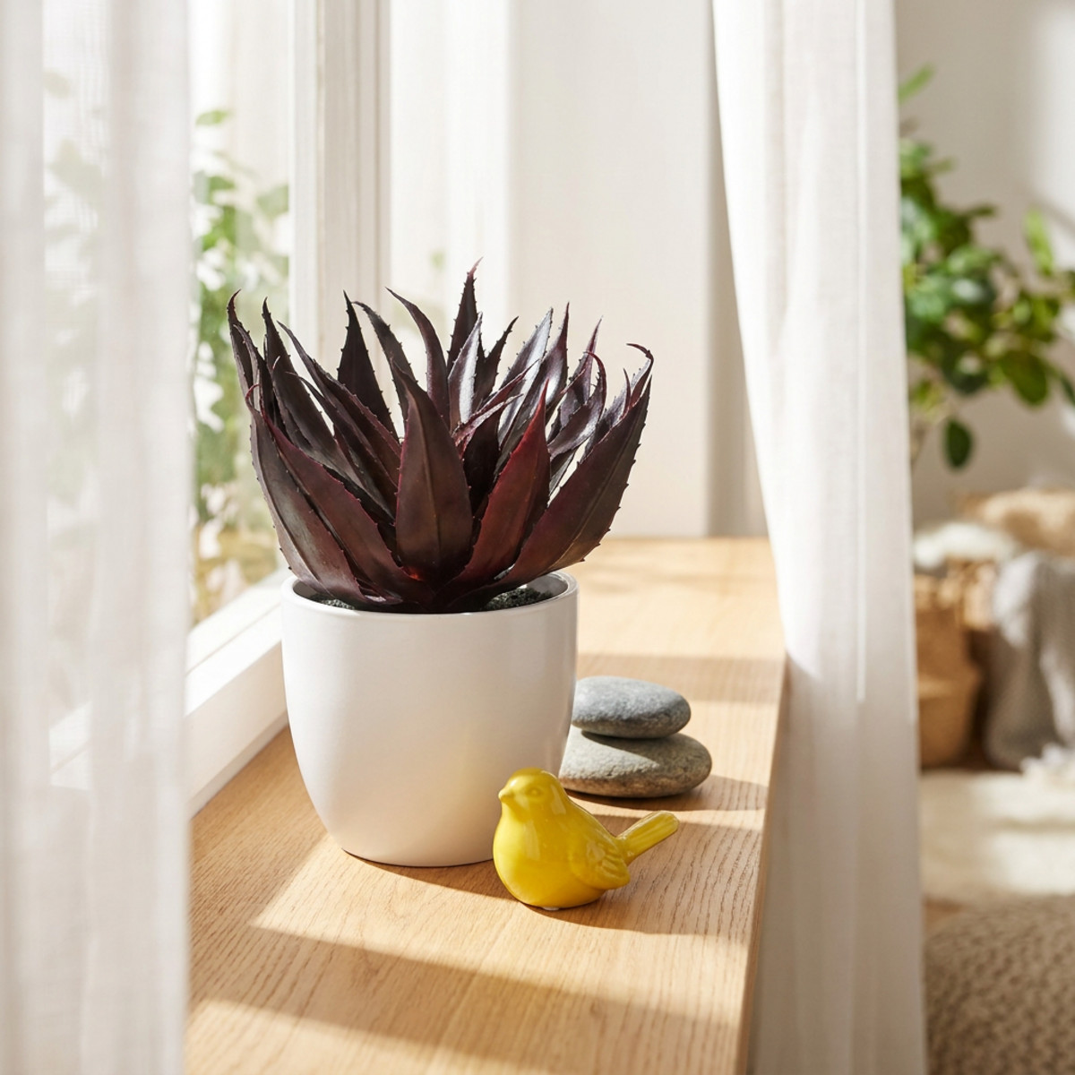 Kunstpflanze Aloe Vera H20cm im Topf Grün