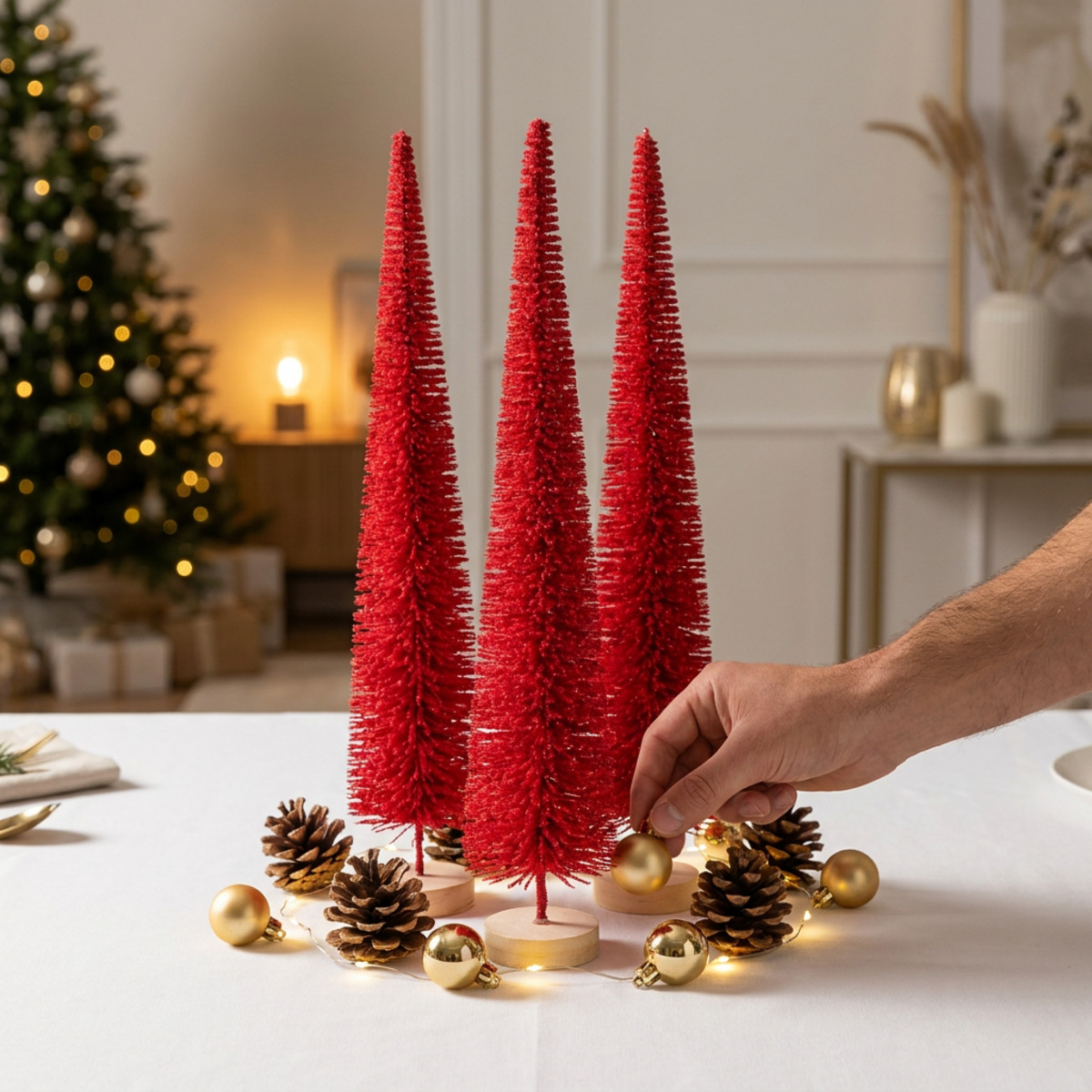 Künstlicher Weihnachtsbaum klein rot