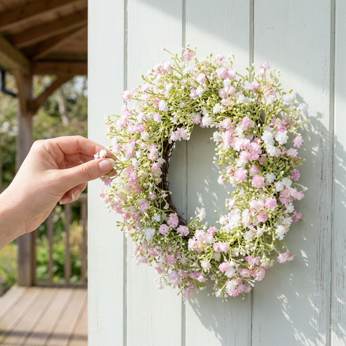 Blumenkranz künstlich Ø30cm Wanddeko Frühling