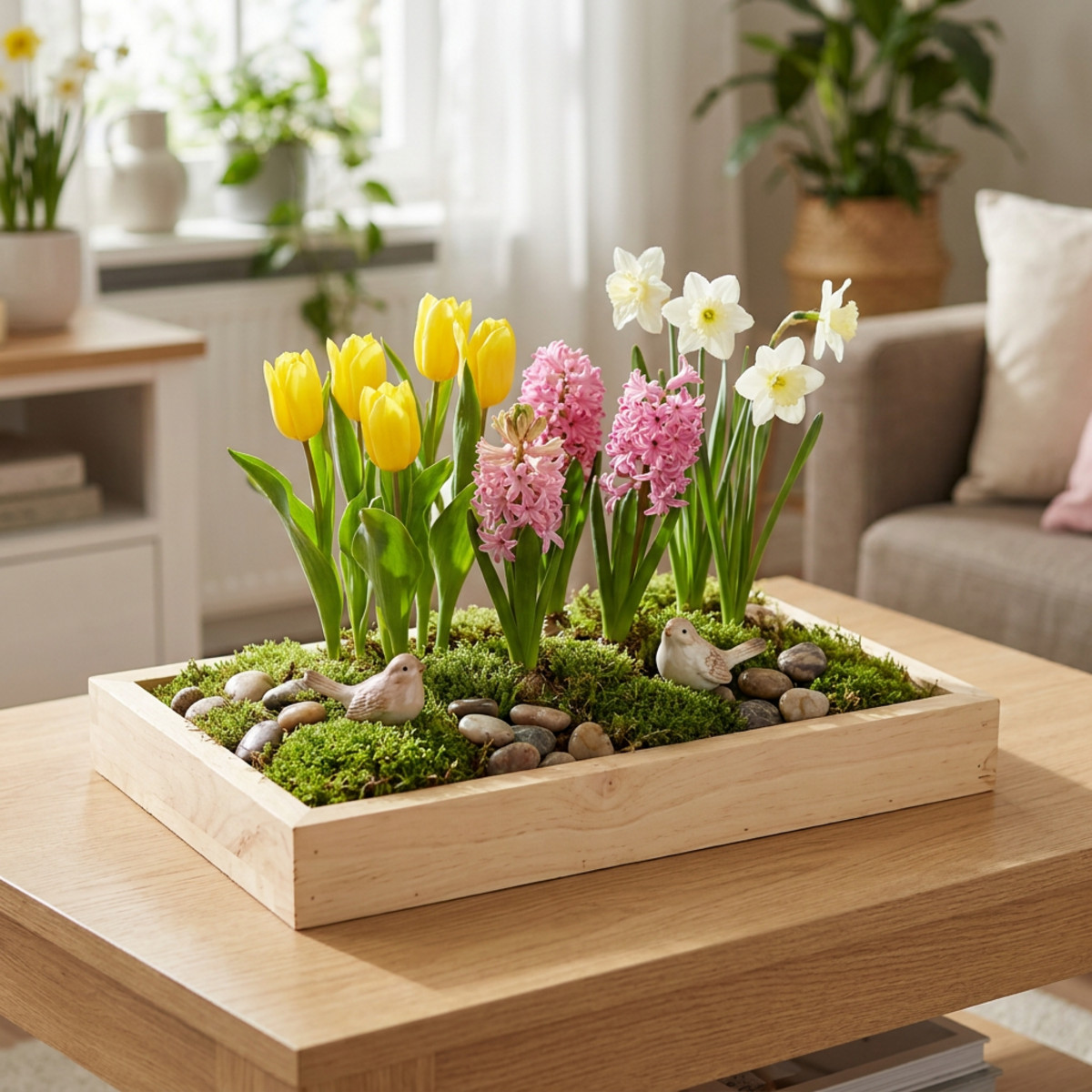 Holztablett Rechteckig Natur 34×20×3,5cm