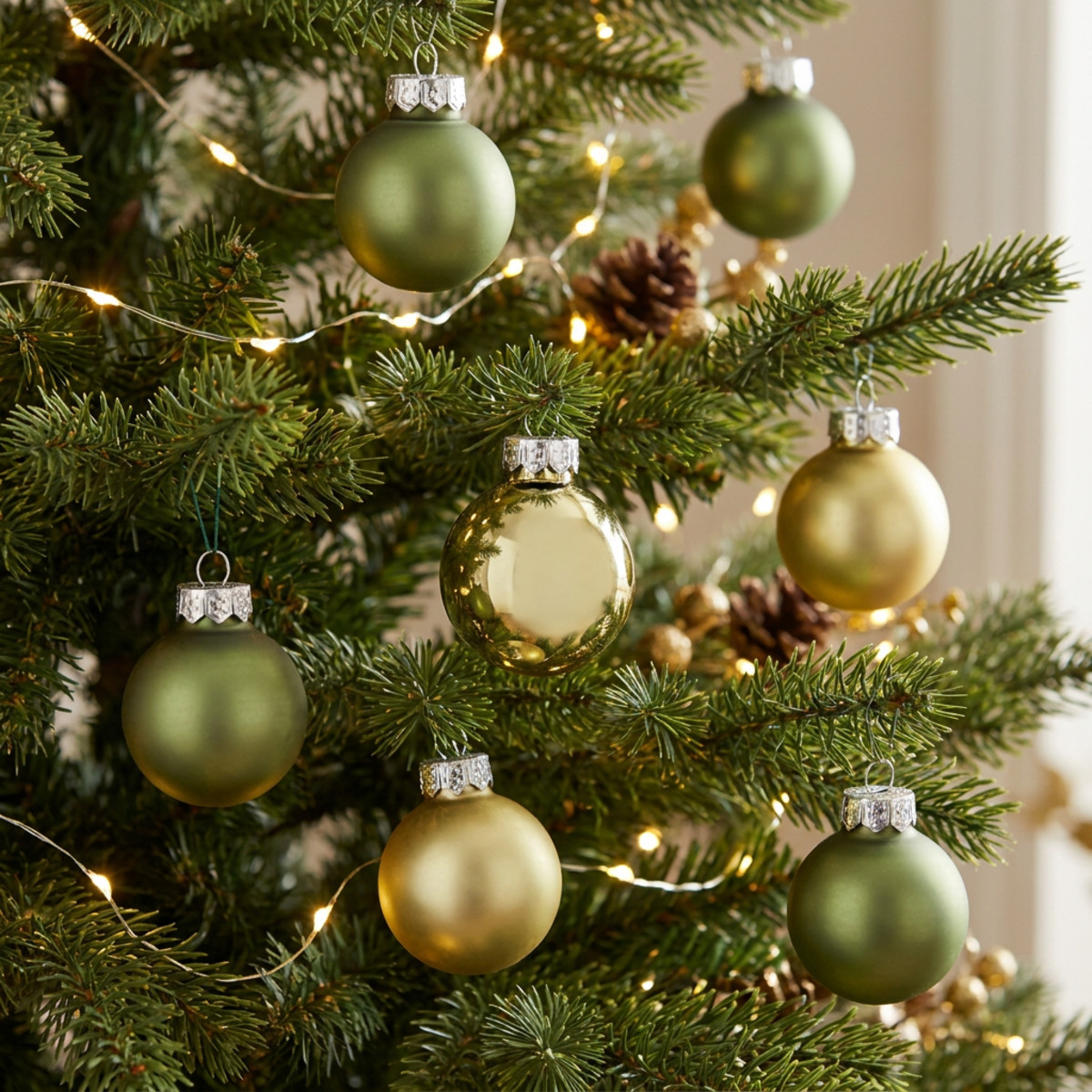 Mini Weihnachtsbaumkugeln Glas Grün Ø2,5cm 22 St
