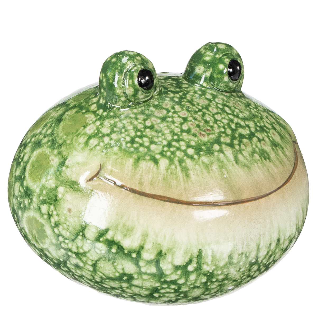 Floristik24 Keramik Deko Frosch grün 11cm für Gartendekoration