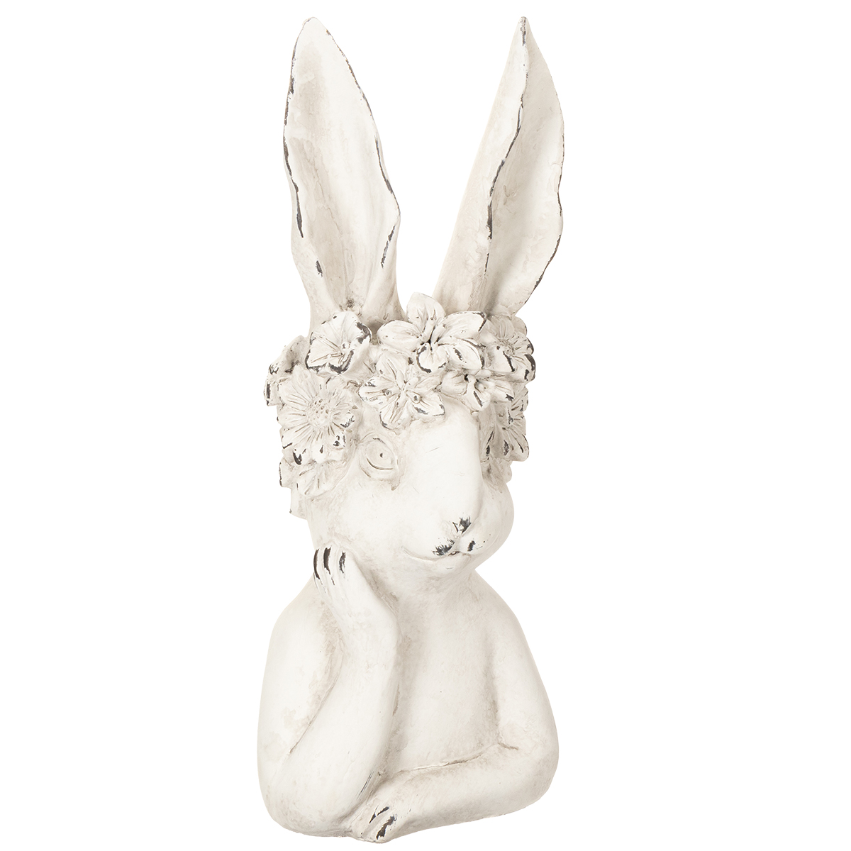 Floristik24 Keramikfigur Deko Hase Grau 34cm Osterdeko