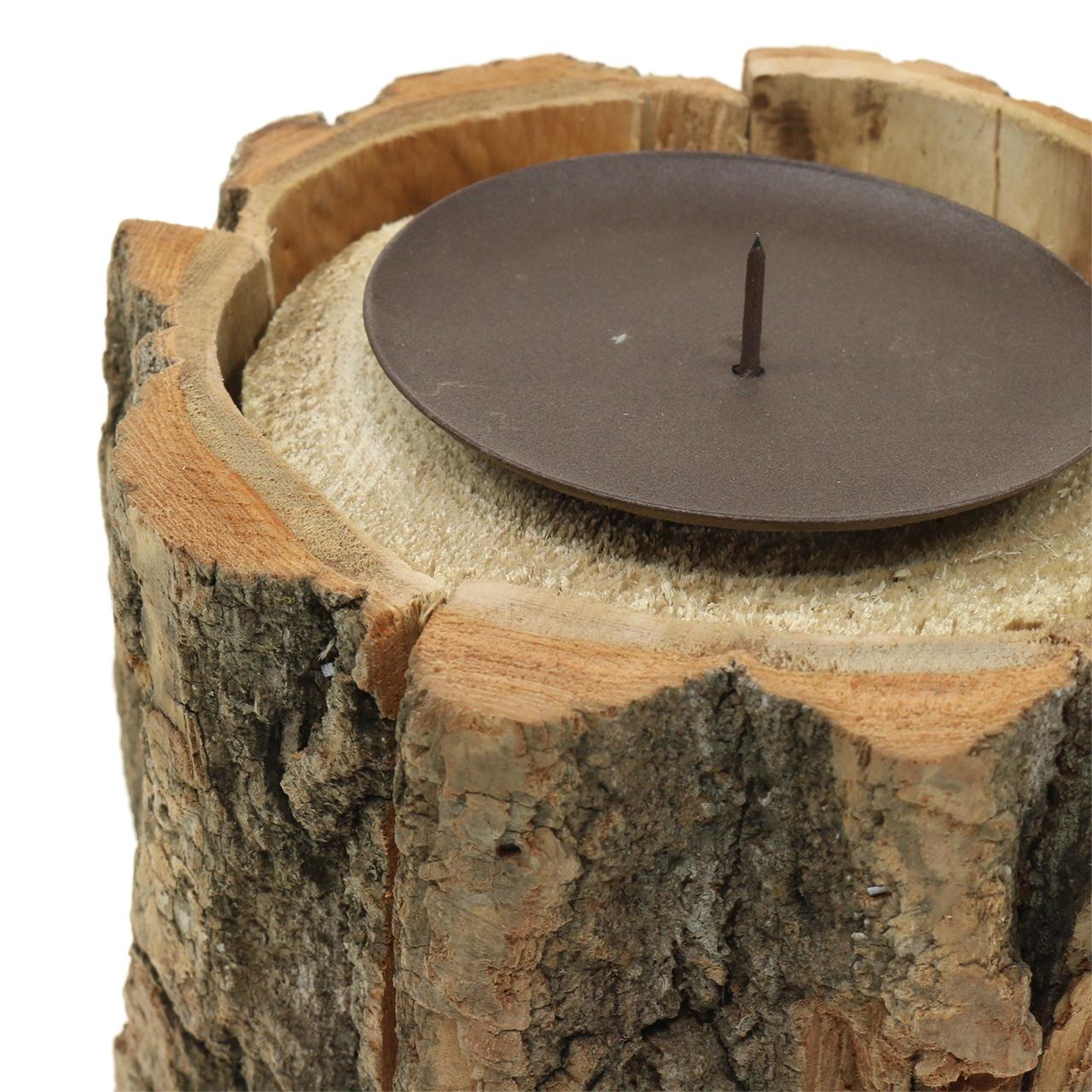 Floristik24.de Kerzenhalter Holz Ø13cm H10cm - günstig online kaufen