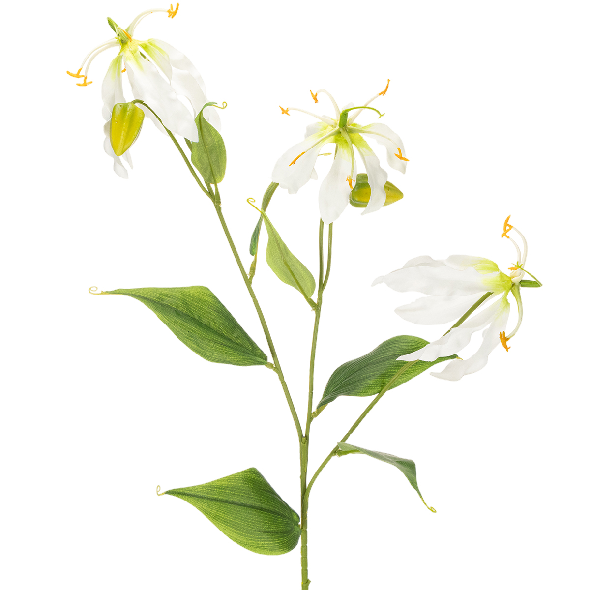 Kunstblume Kunststoff Weiß Gelb 80cm Innenraumdekoration