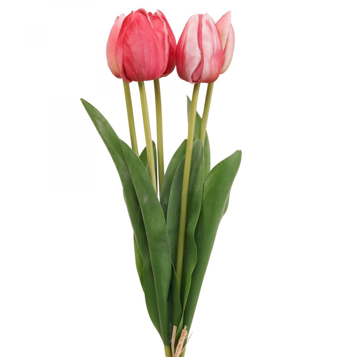Tulpe Frühlingsblume Rot, 48cm Floristik24.de Kunstblumen 5er-Bund-07726