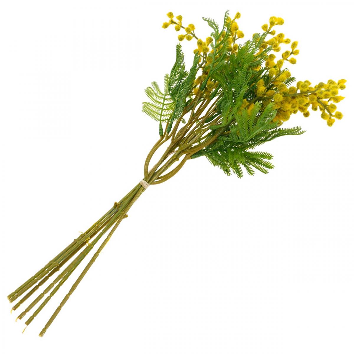 Deko künstliche Mimose lila Mimosen Busch Kunstblumen Blumen Floristik wie echt