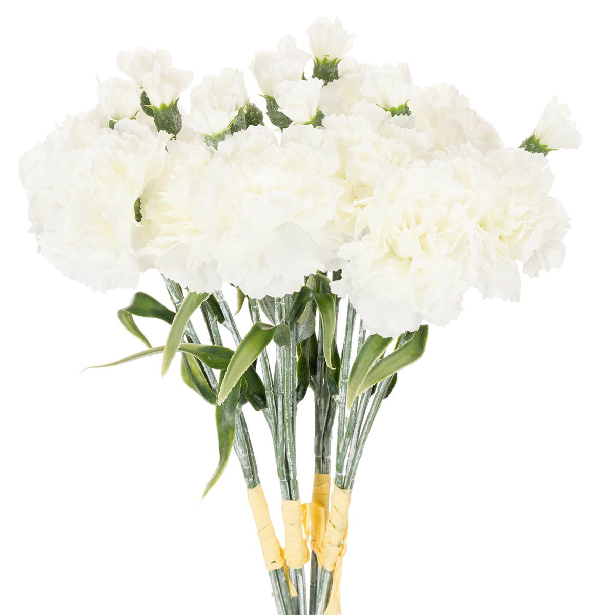 Kunstblumenstrauß Textil Weiß 40cm Hochzeit