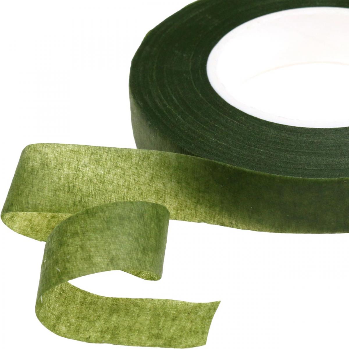 Floristik24.de OASIS® Flower Tape, Blumenband selbstklebend, Moosgrün
