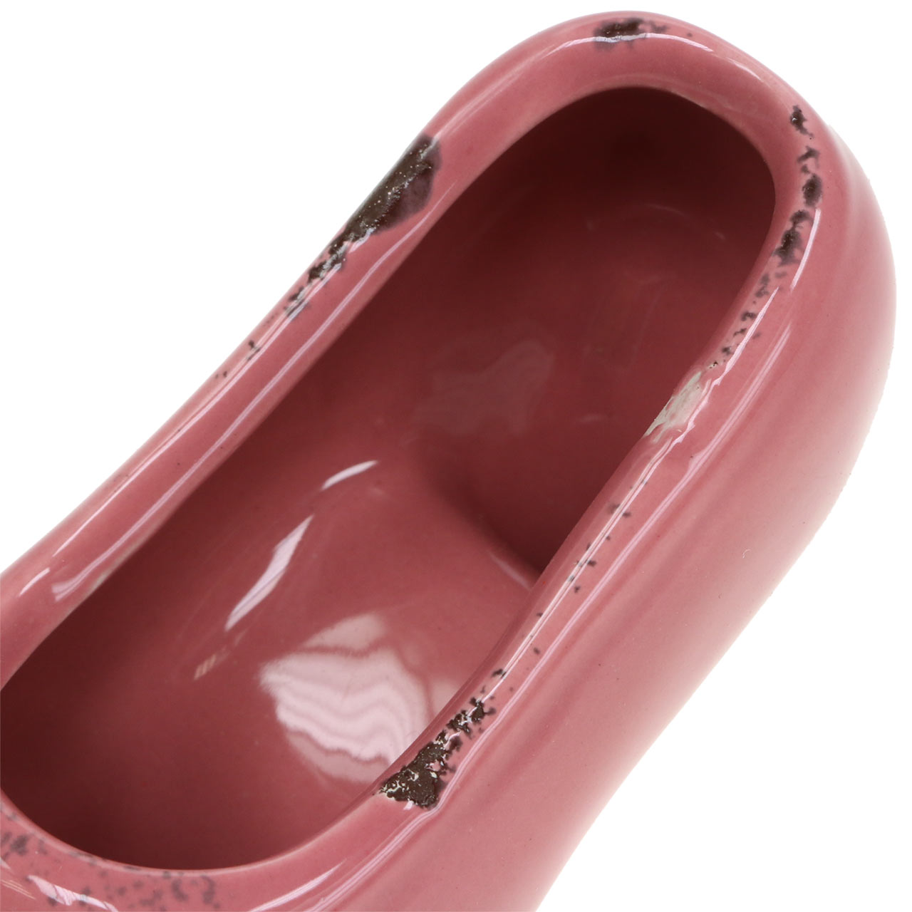 Pflanzgefäß Damenschuh Keramik Rosa, Pink, Creme Sortiert 14×5cm H7cm