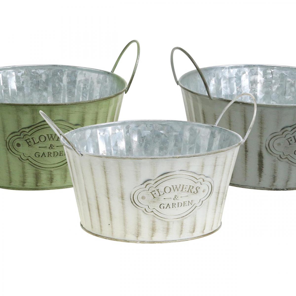 Esschert Design Metall-Blumentopf Mit Haken – Stylischer Übertopf Für Drinnen & Draußen