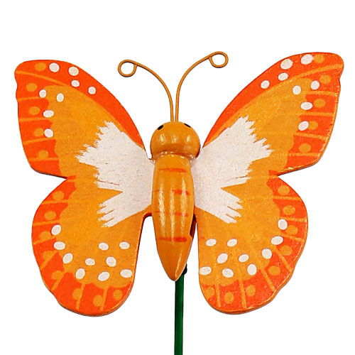 5 x Schmetterlinge  orange 10x9cm Windspiele Frühjahrsdeko Preishit x 4384 