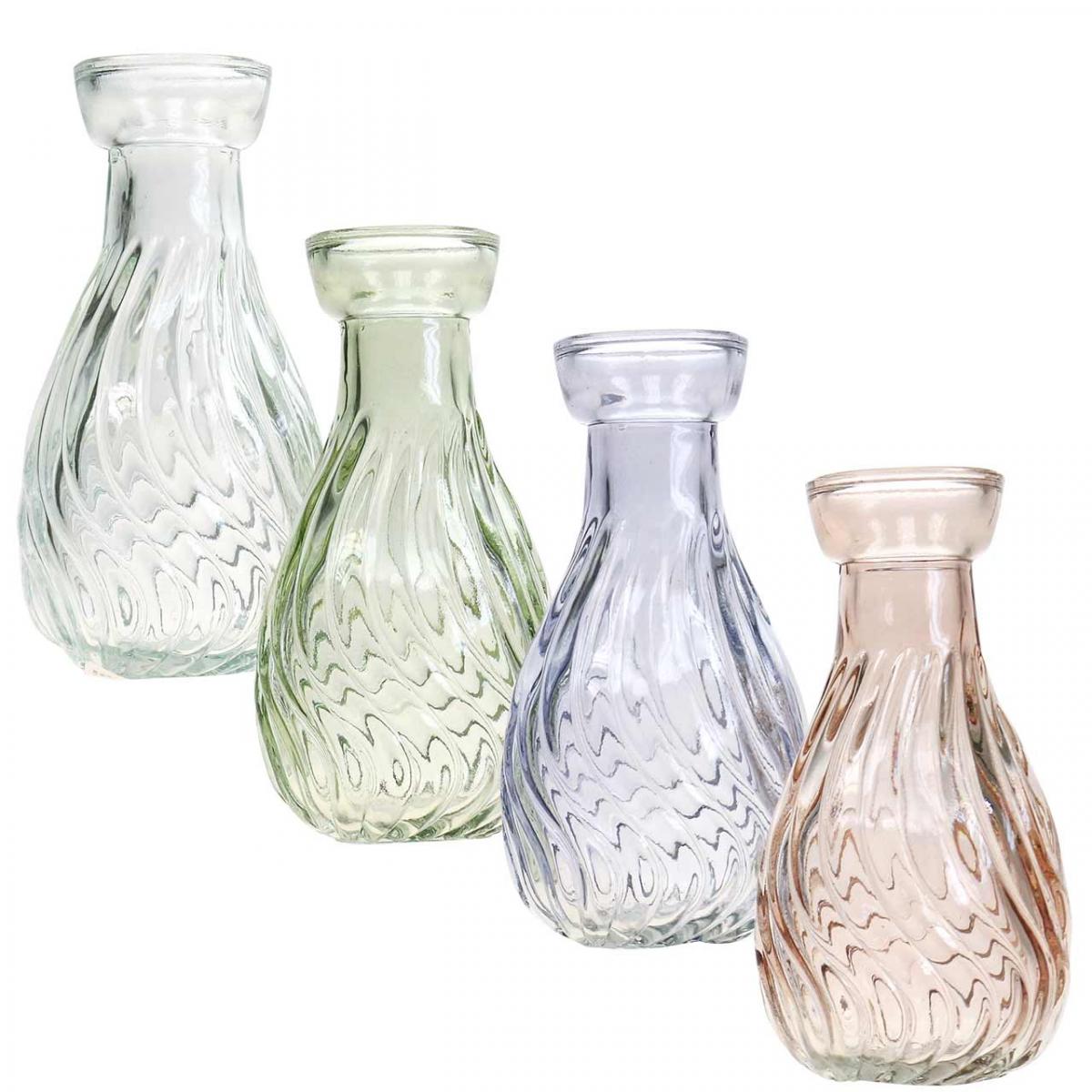 24 Stück Kleine Glasvasen – Grün, Vintage Design, Für Tischdekoration, Blumenknospen & Deko