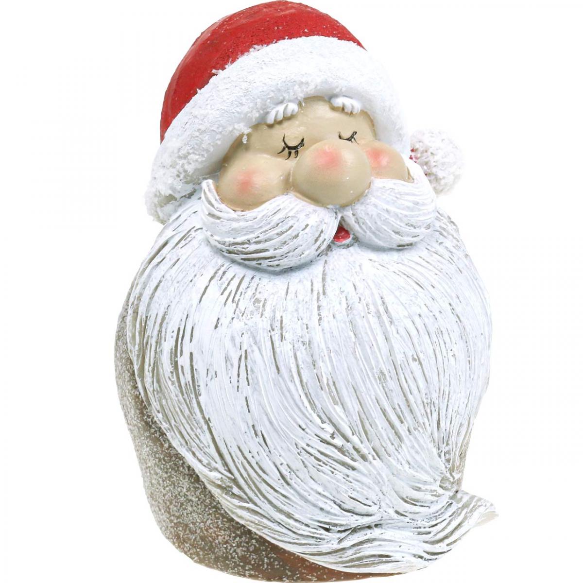 Figur Floristik24.de Santa Weiß Weihnachtsmann 15cm-06075 Polyresin Rot, Claus