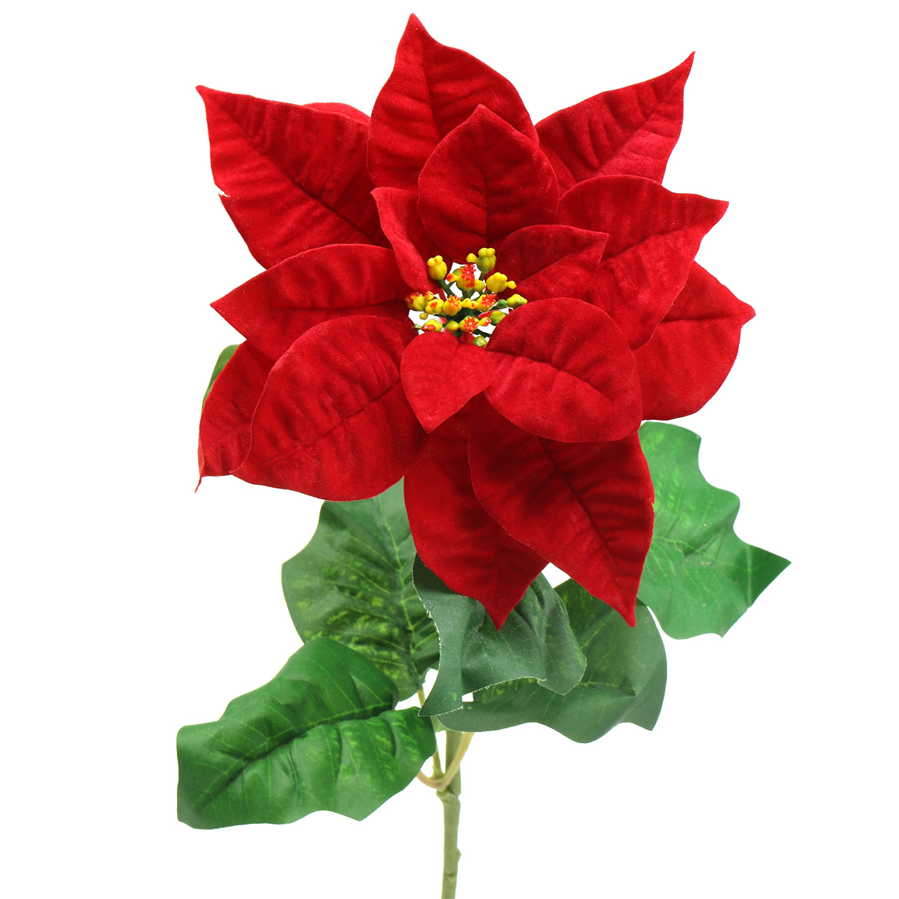 Weihnachtsstern Kunstblume Kunstpflanze rot H 30 cm TC-83384 ungetopft F57