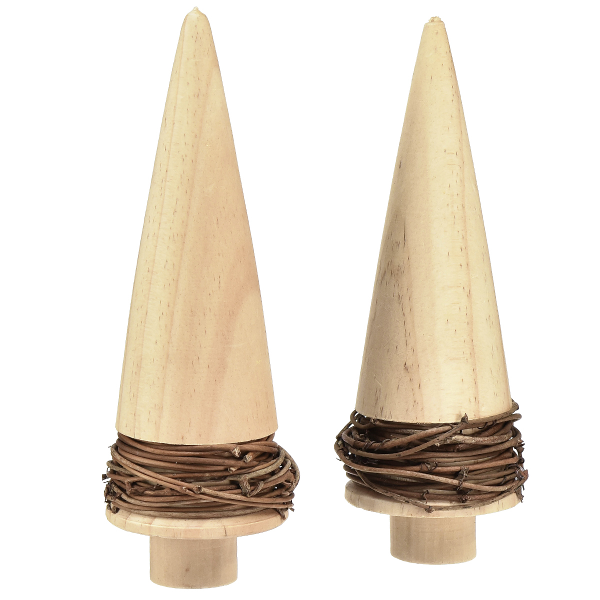 Floristik24 Holz Tannenbaum Natur künstlich 18cm Weihnachtsdeko Set