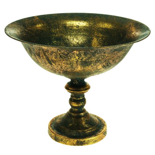 Floristik24 Dekoschale Antik Schale mit Fuß Gold Pokal Ø36cm H29,5cm