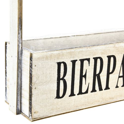Artikel Pflanzkiste mit Henkel Vintage Kiste „Bierpause“ 30×9×10cm