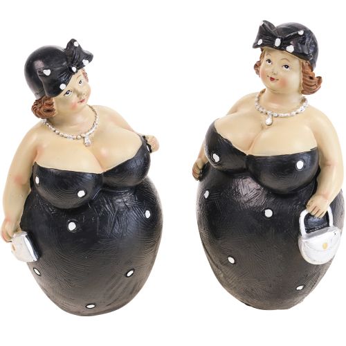 Floristik24 Dekofigur mollige Frau Damen Figur Baddeko H16cm 2er-Set