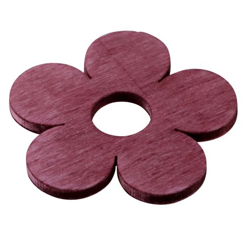 Artikel Streudeko Holz Blumen Tischdeko Rosa Lila Weiß Ø4cm 72 St